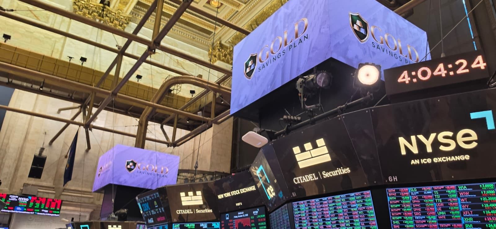 The Gold Savings Plan™ Featured at the NYSE